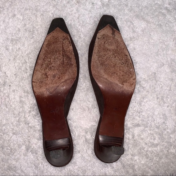 Nordstrom Chocolate Suede Mules with Tassel - Picture 6 of 6